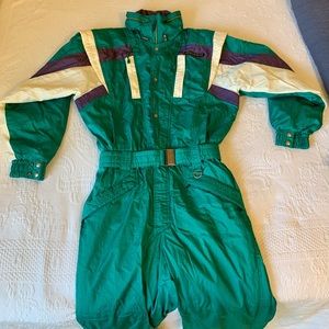 Vintage 80’s Descente Ski Suit - Men’s XL - Purple, Teal, White
